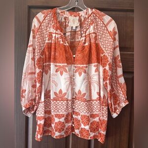 Johnny Was Jade Blouse Sz L